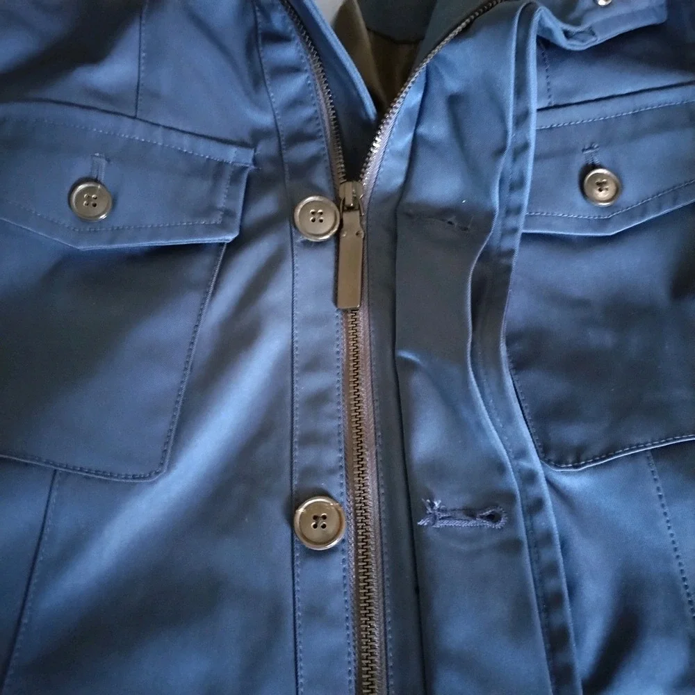 Banana Republic Men's Navy Blue Field Jacket XS Water Resistant‎ Utility Hooded